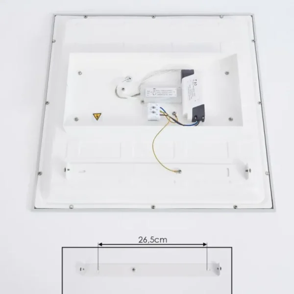 hofstein Plafonnier Farc LED Argenté, 1 lumière, Télécommandes* Lampes Modernes