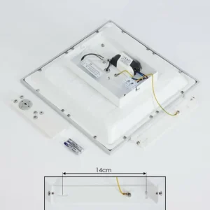 hofstein Plafonnier Farc LED Argenté, 1 lumière, Télécommandes* Lampes Modernes