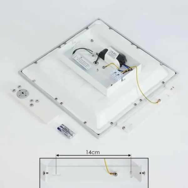 hofstein Plafonnier Farc LED Argenté, 1 lumière, Télécommandes* Lampes Modernes