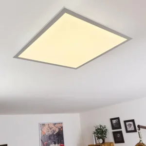 hofstein Plafonnier Farc LED Argenté, 1 lumière, Télécommandes* Lampes Modernes