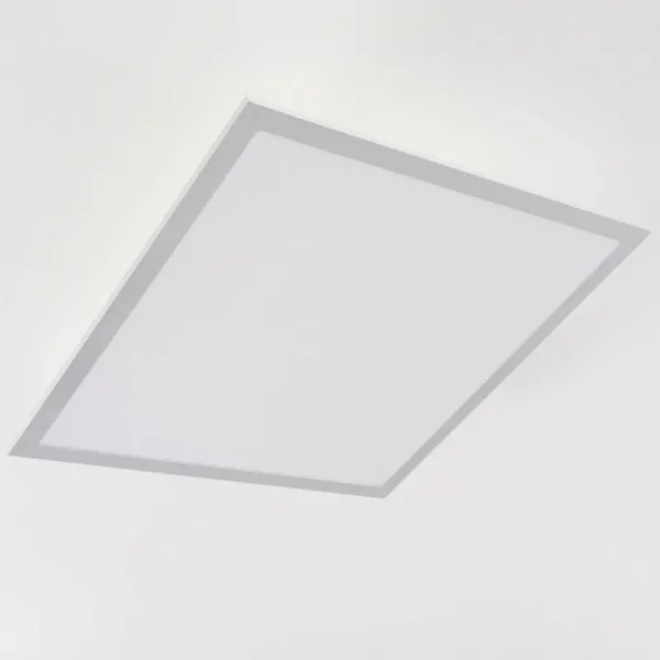 hofstein Plafonnier Farc LED Argenté, 1 lumière, Télécommandes* Lampes Modernes