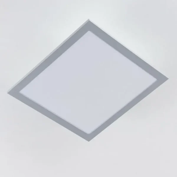 hofstein Plafonnier Farc LED Argenté, 1 lumière, Télécommandes* Lampes Modernes