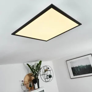 hofstein Plafonnier Farc LED Noir, Blanc, 1 lumière, Télécommandes* Lampes Modernes