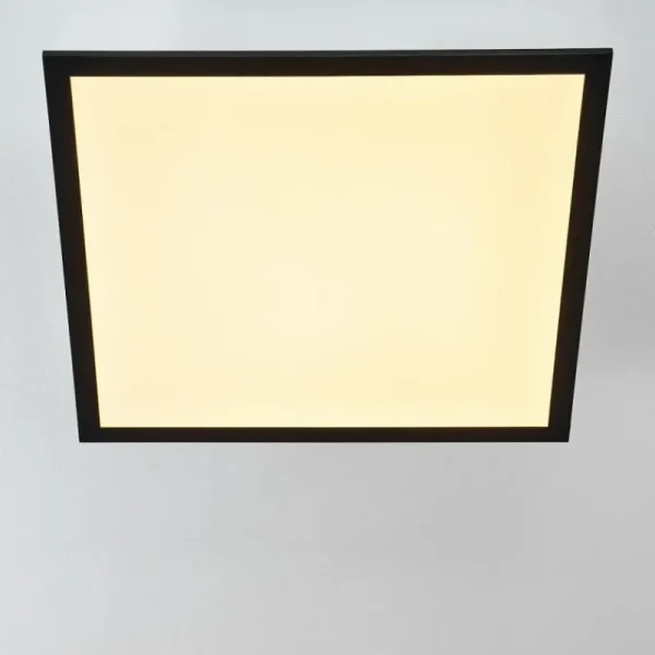 hofstein Plafonnier Farc LED Noir, Blanc, 1 lumière, Télécommandes* Lampes Modernes