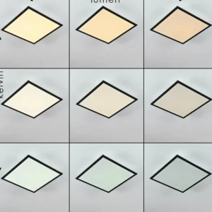 hofstein Plafonnier Farc LED Noir, Blanc, 1 lumière, Télécommandes* Lampes Modernes