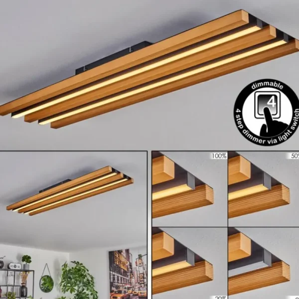 hofstein Plafonnier Favorina LED Écru, Noir, 1 lumière* Lampes Modernes