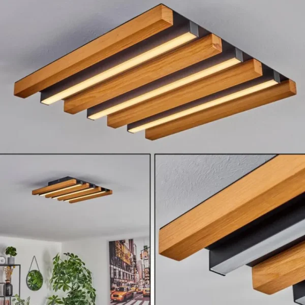 hofstein Plafonnier Favorina LED Écru, Noir, 1 lumière* Lampes Modernes