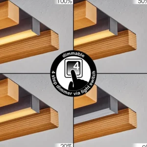 hofstein Plafonnier Favorina LED Écru, Noir, 1 lumière* Lampes Modernes