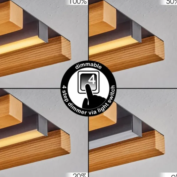 hofstein Plafonnier Favorina LED Écru, Noir, 1 lumière* Lampes Modernes