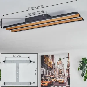 hofstein Plafonnier Favorina LED Écru, Noir, 1 lumière* Lampes Modernes