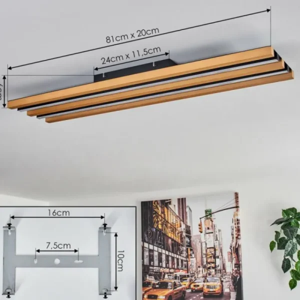 hofstein Plafonnier Favorina LED Écru, Noir, 1 lumière* Lampes Modernes
