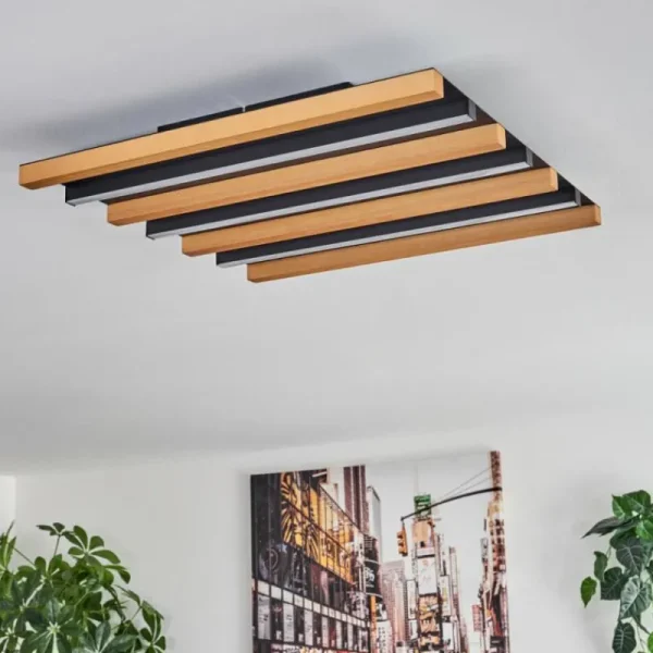 hofstein Plafonnier Favorina LED Écru, Noir, 1 lumière* Lampes Modernes
