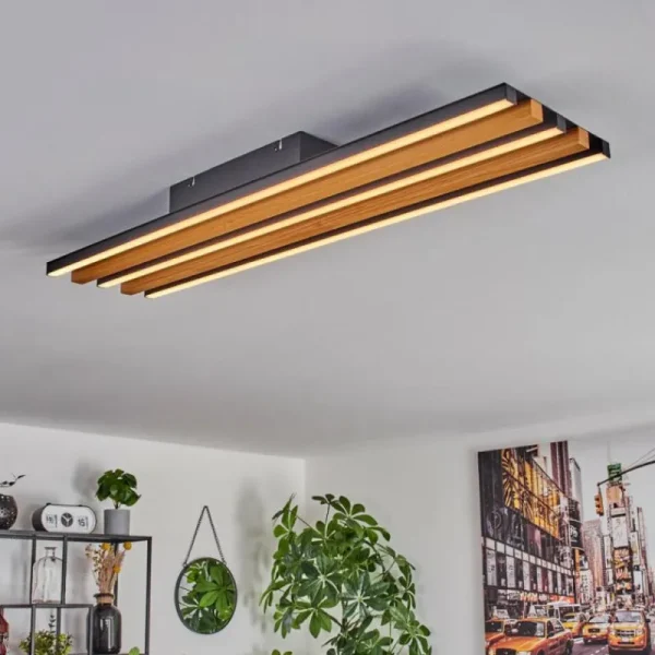 hofstein Plafonnier Favorina LED Écru, Noir, 1 lumière* Lampes Modernes