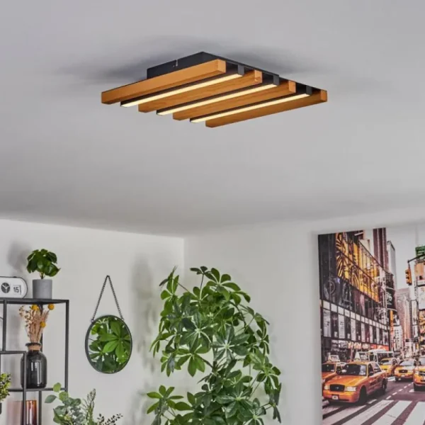 hofstein Plafonnier Favorina LED Écru, Noir, 1 lumière* Lampes Modernes