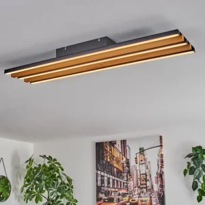 hofstein Plafonnier Favorina LED Écru, Noir, 1 lumière, Télécommandes* Lampes Modernes