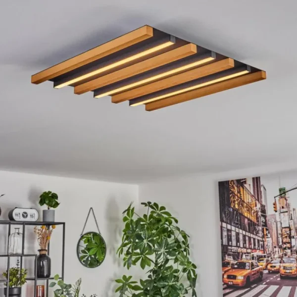 hofstein Plafonnier Favorina LED Écru, Noir, 1 lumière* Lampes Modernes