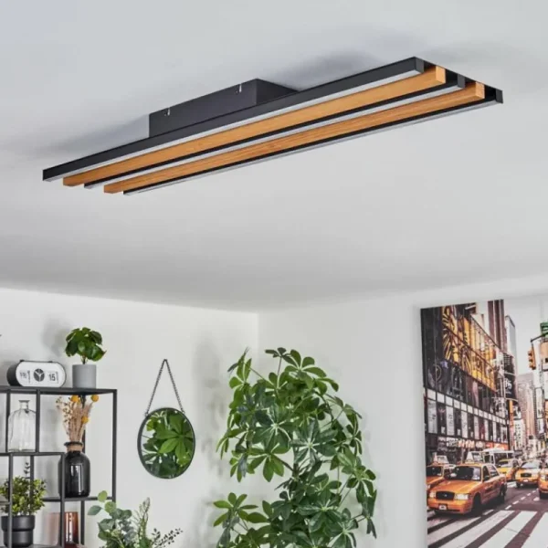 hofstein Plafonnier Favorina LED Écru, Noir, 1 lumière* Lampes Modernes