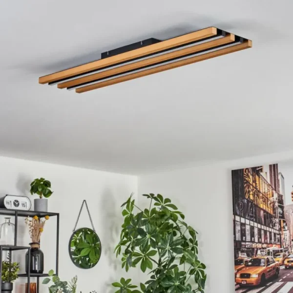hofstein Plafonnier Favorina LED Écru, Noir, 1 lumière* Lampes Modernes