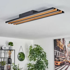 hofstein Plafonnier Favorina LED Écru, Noir, 1 lumière, Télécommandes* Lampes Modernes
