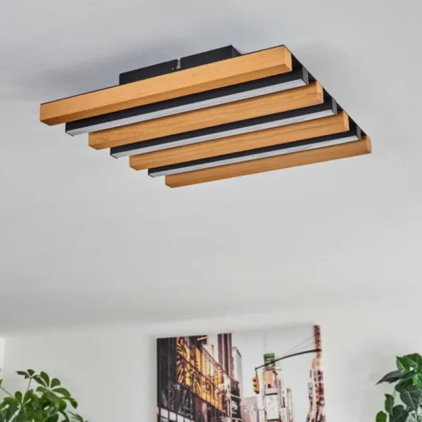 hofstein Plafonnier Favorina LED Écru, Noir, 1 lumière* Lampes Modernes