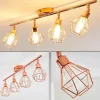 hofstein Plafonnier Ferrand LED Cuivre, 4 lumières* Lampes En Verre