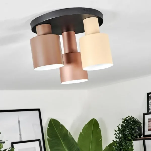 hofstein Plafonnier Fessade Beige, Brun, Bronze, 3 lumières* Lampes Modernes