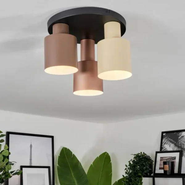 hofstein Plafonnier Fessade Beige, Brun, Bronze, 3 lumières* Lampes Modernes