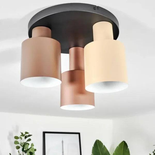 hofstein Plafonnier Fessade Beige, Brun, Bronze, 3 lumières* Lampes Modernes
