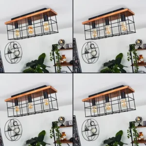 hofstein Plafonnier Fevaag Écru, Noir, 3 lumières* Lampes Modernes