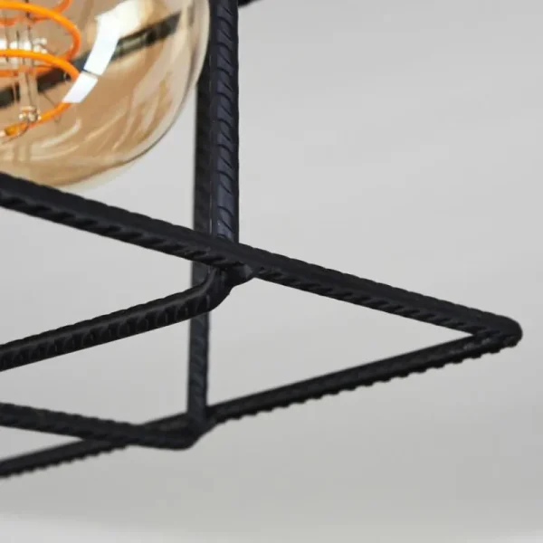 hofstein Plafonnier Fevaag Écru, Noir, 4 lumières* Lampes Modernes