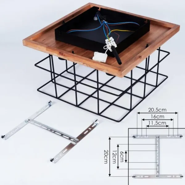 hofstein Plafonnier Fevaag Écru, Noir, 4 lumières* Lampes Modernes