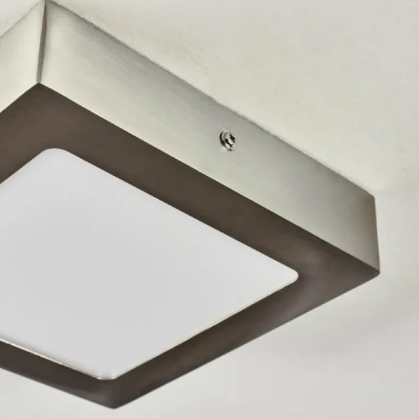 hofstein Plafonnier Finsrud LED Nickel mat, 1 lumière* Lampes Modernes