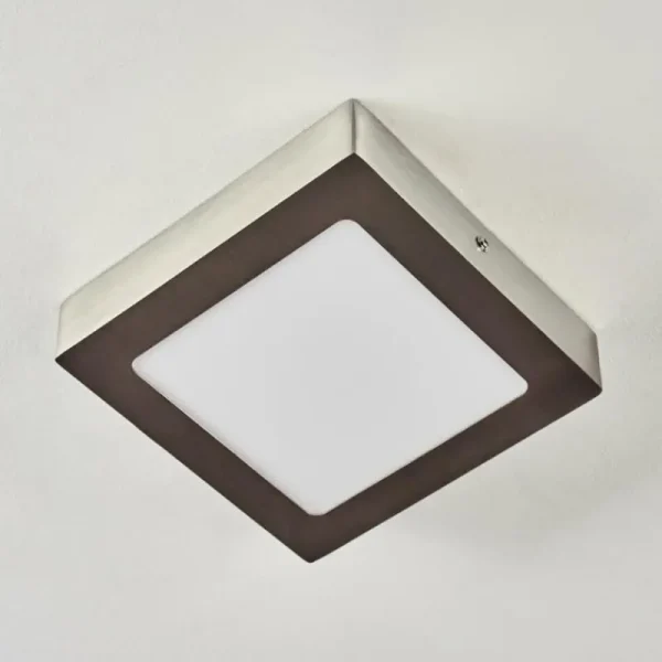 hofstein Plafonnier Finsrud LED Nickel mat, 1 lumière* Lampes Modernes