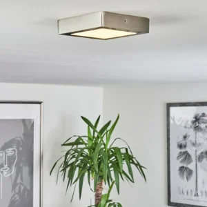 hofstein Plafonnier Finsrud LED Nickel mat, 1 lumière* Lampes Modernes