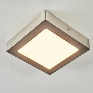 hofstein Plafonnier Finsrud LED Nickel mat, 1 lumière* Lampes Modernes
