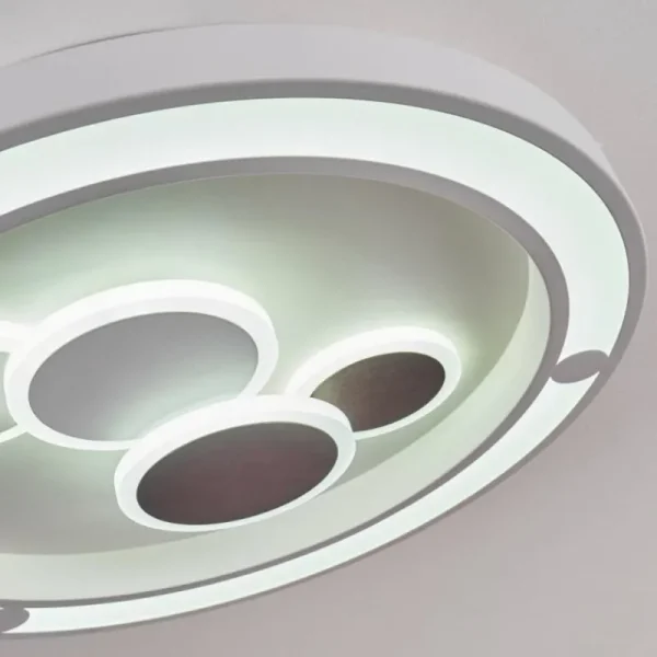 hofstein Plafonnier Fitili LED Blanc, 1 lumière, Télécommandes* Lampes En Verre