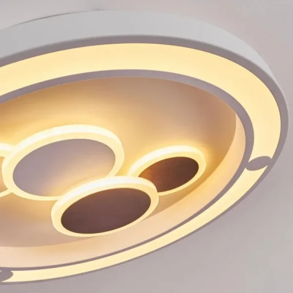hofstein Plafonnier Fitili LED Blanc, 1 lumière, Télécommandes* Lampes En Verre
