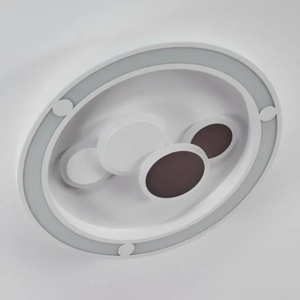 hofstein Plafonnier Fitili LED Blanc, 1 lumière, Télécommandes* Lampes En Verre