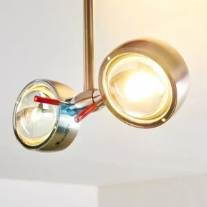 hofstein Plafonnier Florenz LED Nickel mat, 2 lumières* Lampes En Verre