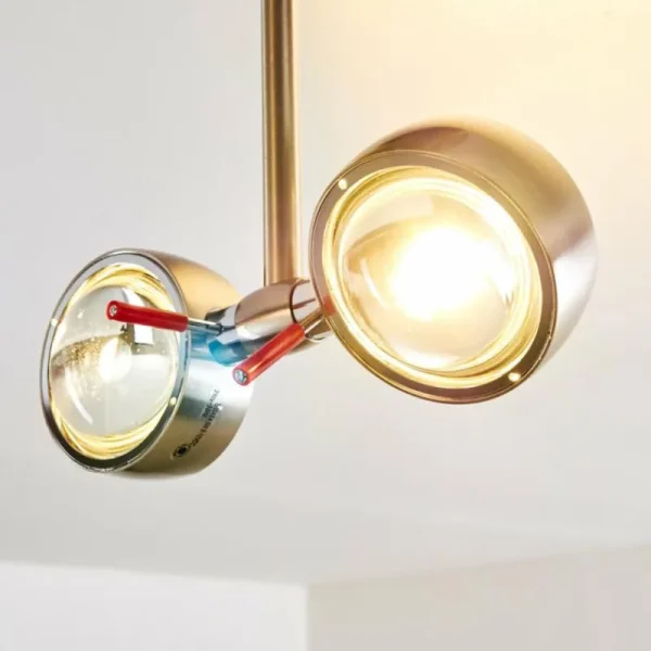 hofstein Plafonnier Florenz LED Nickel mat, 2 lumières* Lampes En Verre
