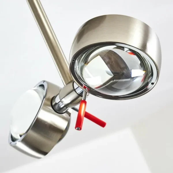 hofstein Plafonnier Florenz LED Nickel mat, 2 lumières* Lampes En Verre