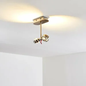 hofstein Plafonnier Florenz LED Nickel mat, 2 lumières* Lampes En Verre
