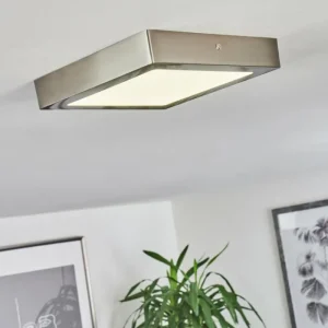 hofstein Plafonnier Fnsrud LED Nickel mat, 1 lumière* Lampes Modernes
