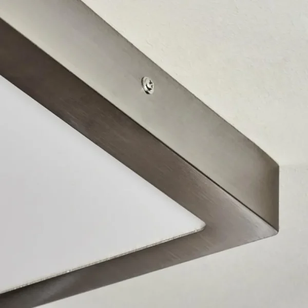 hofstein Plafonnier Fnsrud LED Nickel mat, 1 lumière* Lampes Modernes