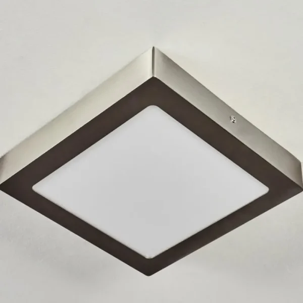 hofstein Plafonnier Fnsrud LED Nickel mat, 1 lumière* Lampes Modernes