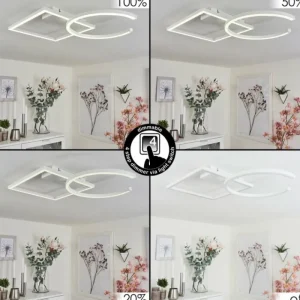 hofstein Plafonnier Frederick LED Chrome, Blanc, 1 lumière* Lampes Modernes