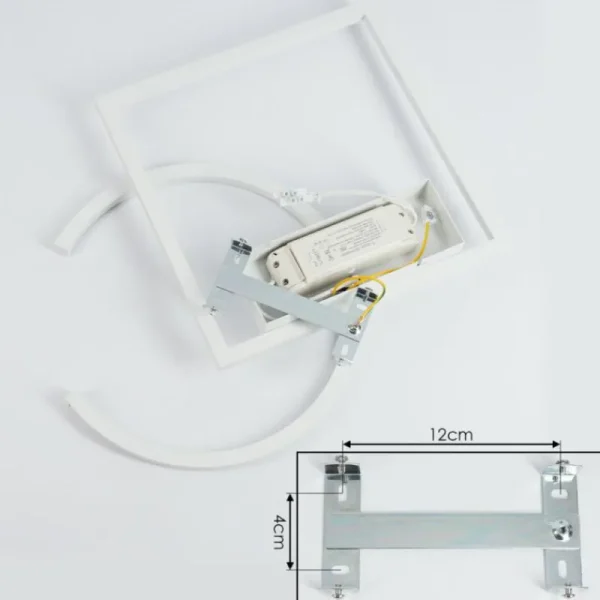 hofstein Plafonnier Frederick LED Chrome, Blanc, 1 lumière* Lampes Modernes