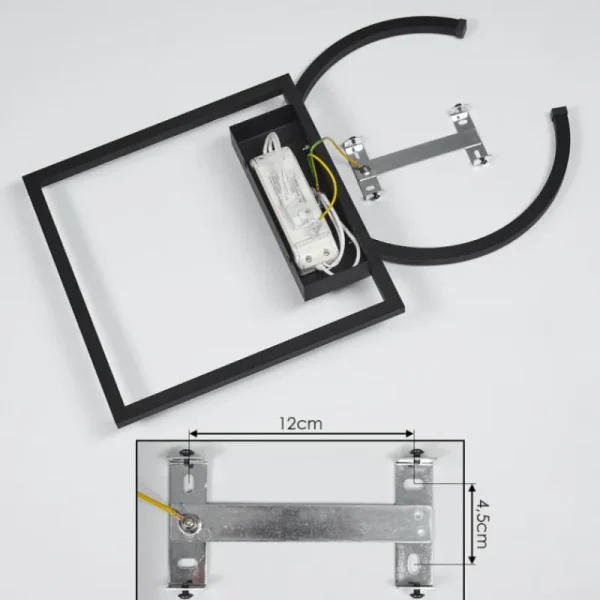 hofstein Plafonnier Frederick LED Noir, Blanc, 1 lumière* Lampes Modernes