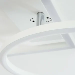 hofstein Plafonnier Frederick LED Chrome, Blanc, 1 lumière* Lampes Modernes