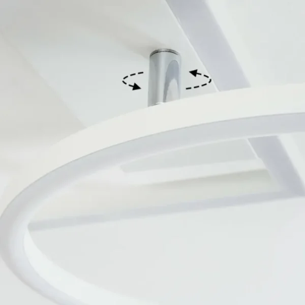 hofstein Plafonnier Frederick LED Chrome, Blanc, 1 lumière* Lampes Modernes